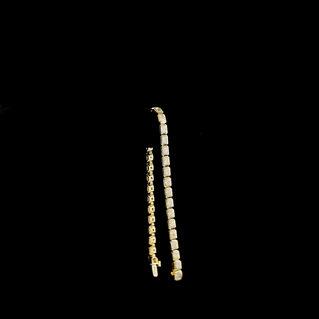 7.26 CTTW Radiant Lab Grown Diamond Tennis Bracelet 7" (E Color and VS1 Clarity)