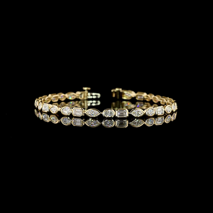 5.23 CTTW MIX Lab Diamond Tennis Bracelet (E Color and VS/VS1 Clarity)