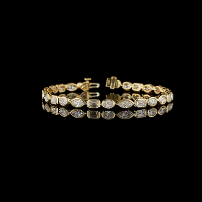 7.54 CTTW Emerald Lab Diamond Tennis Bracelet (E Color and VS Clarity)