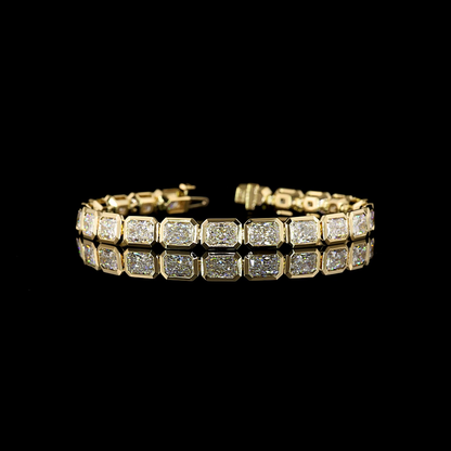 17.34 CTTW Radiant Lab Diamond Tennis Bracelet