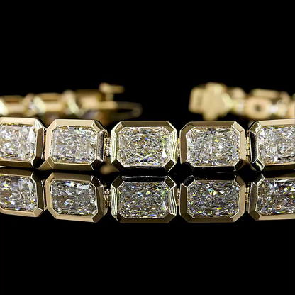 17.34 CTTW Radiant Lab Diamond Tennis Bracelet