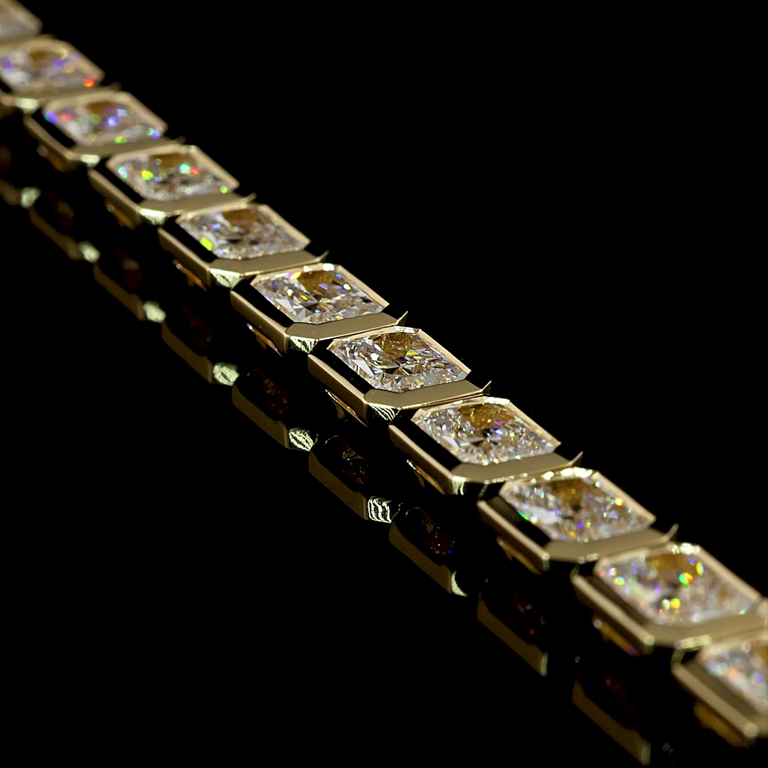 17.34 CTTW Radiant Lab Diamond Tennis Bracelet