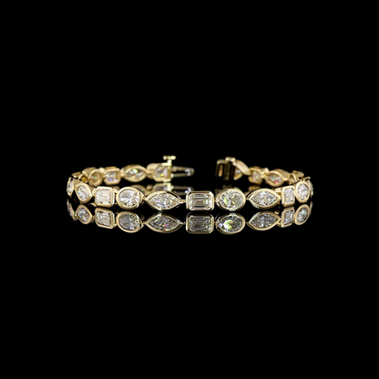 9.84 CTTW MIX Lab Diamond Tennis Bracelet