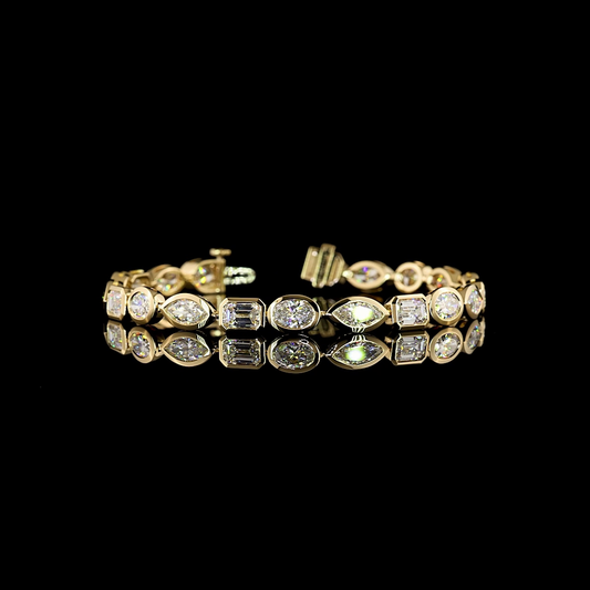 11.60 CTTW Emerald Lab Diamond Tennis Bracelet (E Color and VS Clarity)