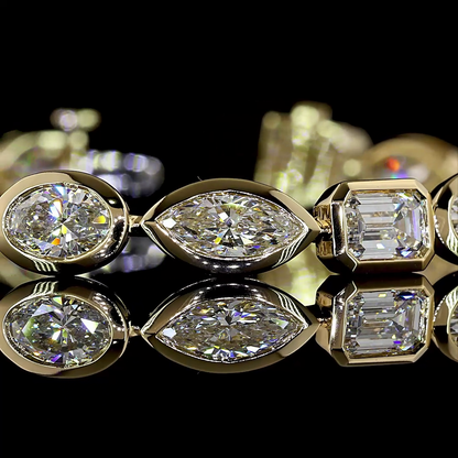 11.60 CTTW Emerald Lab Diamond Tennis Bracelet (E Color and VS Clarity)