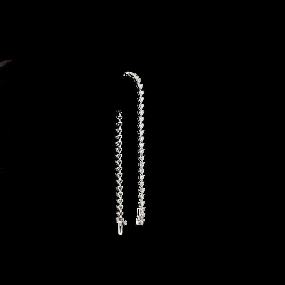 6.96 CTTW Oval Lab Diamond Riviera Bracelet (E Color and VS Clarity)