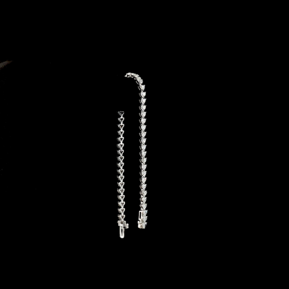 6.96 CTTW Oval Lab Diamond Riviera Bracelet (E Color and VS Clarity)