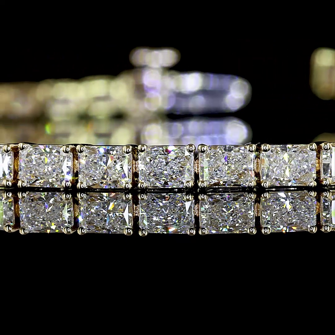 5.28 CTTW Radiant Lab Diamond Tennis Bracelet