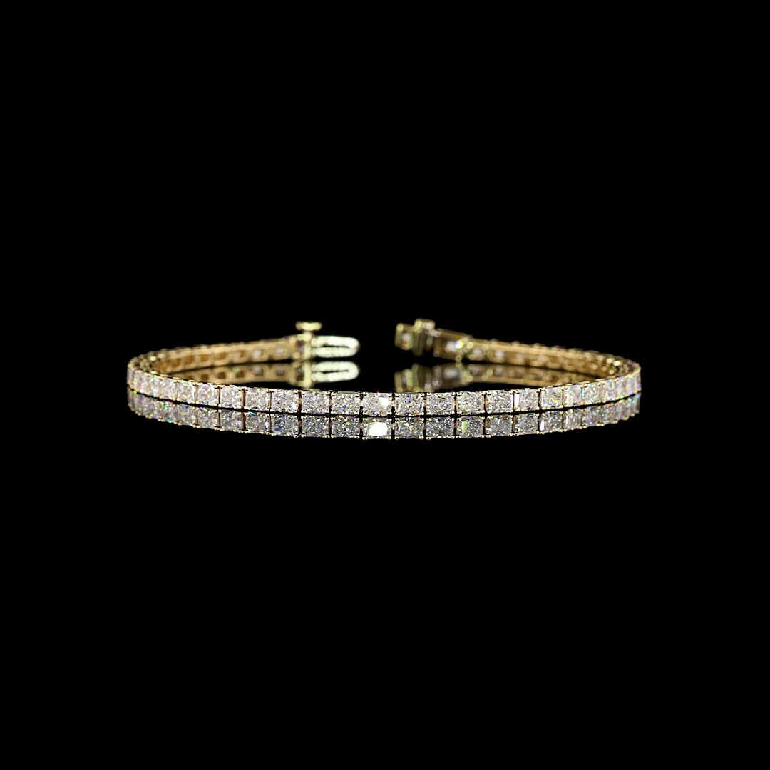 5.28 CTTW Radiant Lab Diamond Tennis Bracelet