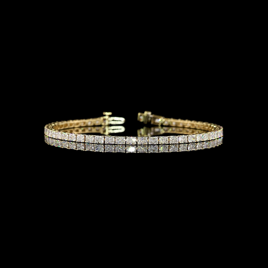 5.28 CTTW Radiant Lab Diamond Tennis Bracelet