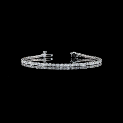 2.99 CTTW Radiant Lab Diamond Tennis Bracelet (E Color and VS Clarity)