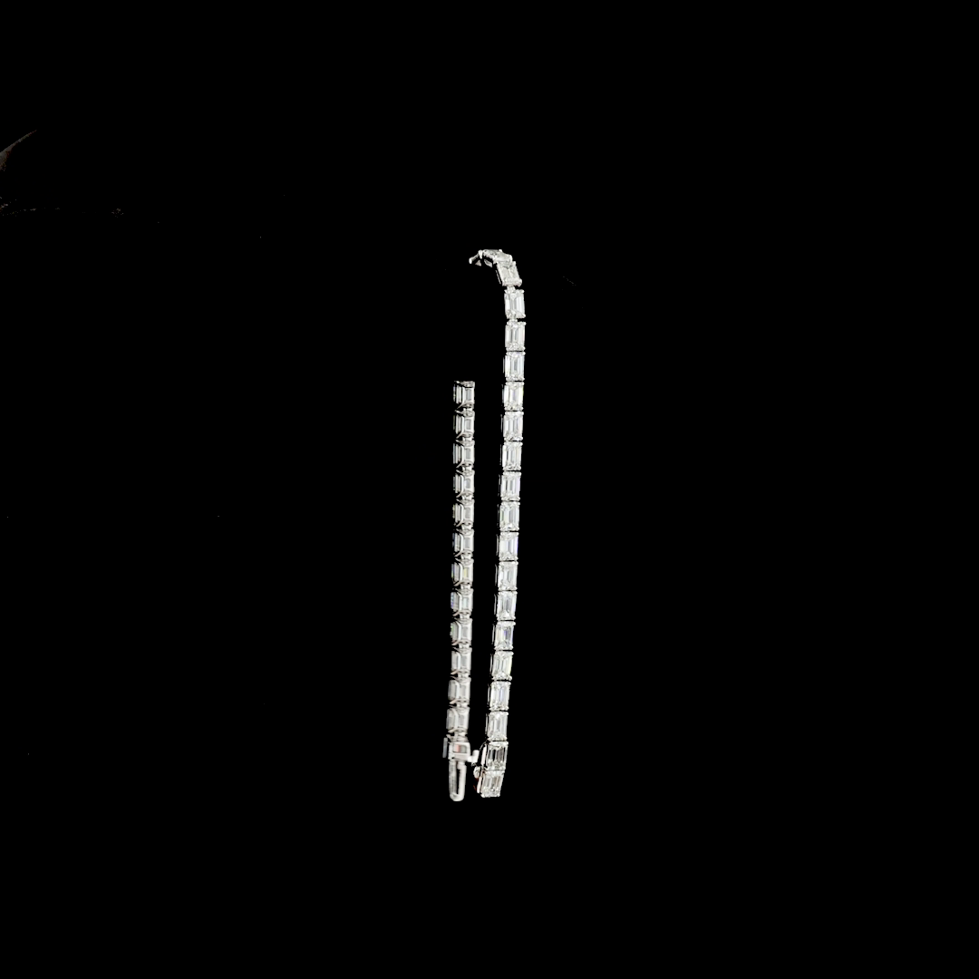 10.08 CTTW Emerald Lab Diamond Tennis Bracelet (E Color and VS Clarity)