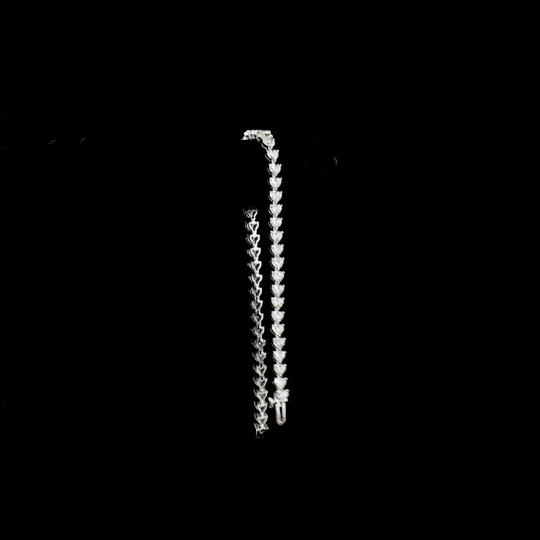 6.70 CTTW Marquise Lab Grown Diamond Riviera Bracelet 7" (E Color and VS Clarity)