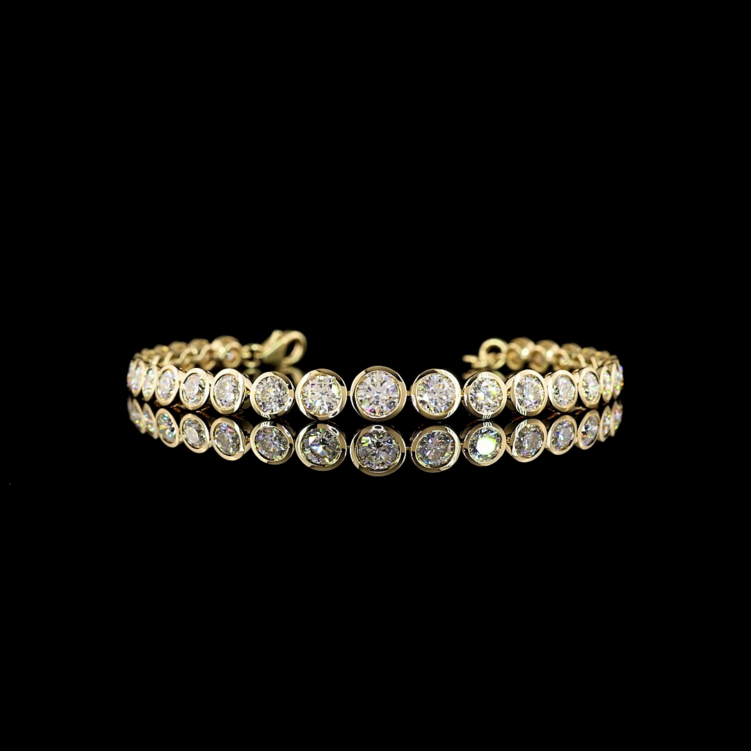 6.24 CTTW Round Lab Diamond Tennis Bracelet (E Color and VS Clarity)