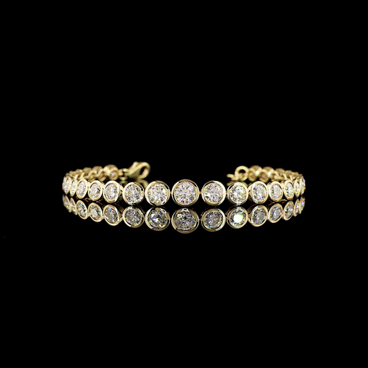 6.24 CTTW Round Lab Diamond Tennis Bracelet (E Color and VS Clarity)