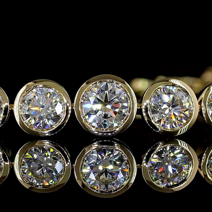 6.18 CTTW Round Lab Diamond Tennis Bracelet (E Color and VS Clarity)