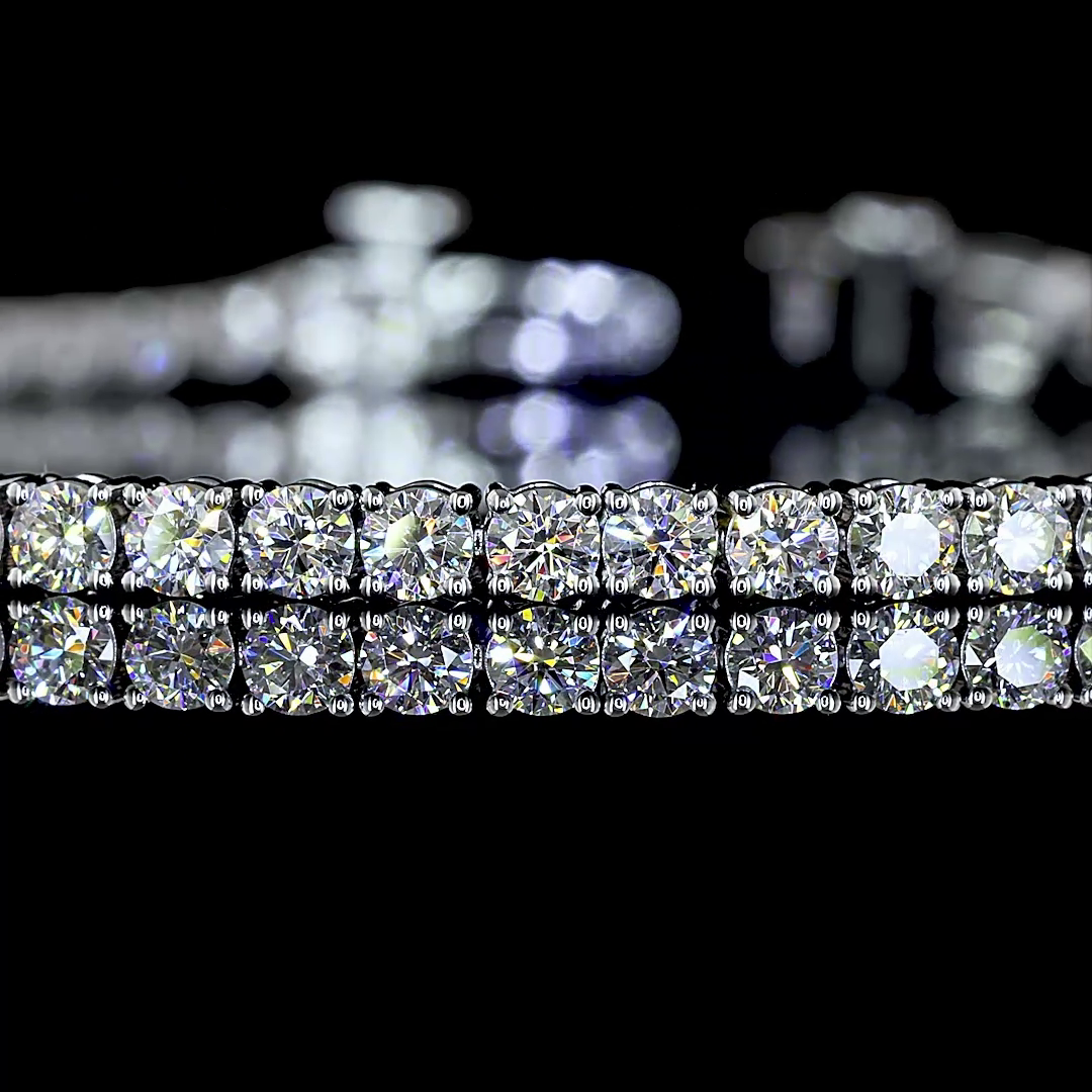 3.07 CTTW Round Lab Diamond Tennis Bracelet (E Color and VS Clarity)