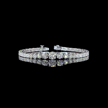 10.71 CTTW Round Lab Grown Diamond Riviera Bracelet 7" (D Color and VVS1 Clarity)
