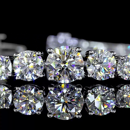 10.71 CTTW Round Lab Grown Diamond Riviera Bracelet 7" (D Color and VVS1 Clarity)