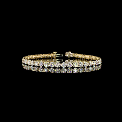 9.69 CTTW Round Lab Diamond Tennis Bracelet (E Color and VS/VS1 Clarity)