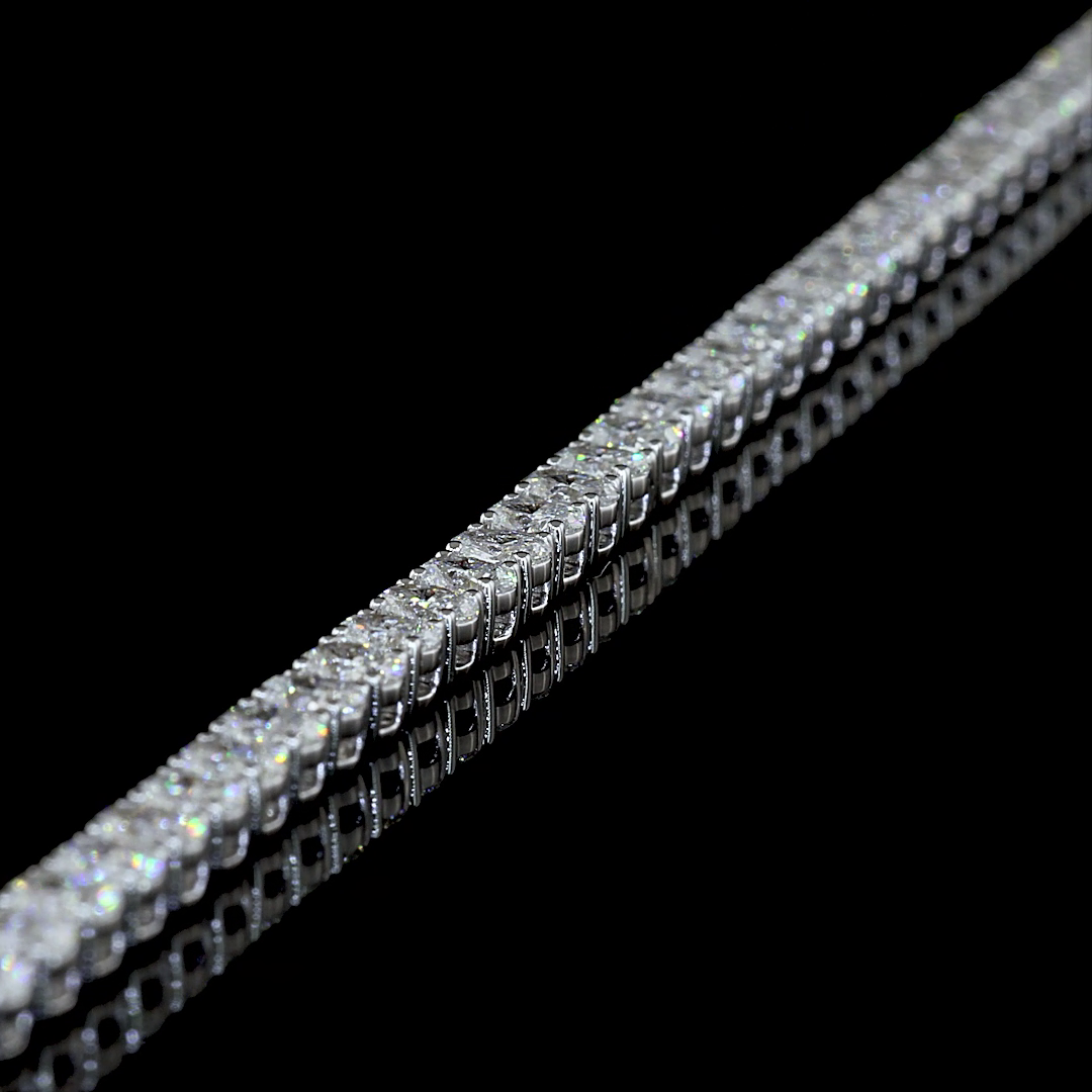 4.90 CTTW Oval Lab Diamond Tennis Bracelet (F Color and VS1 Clarity)