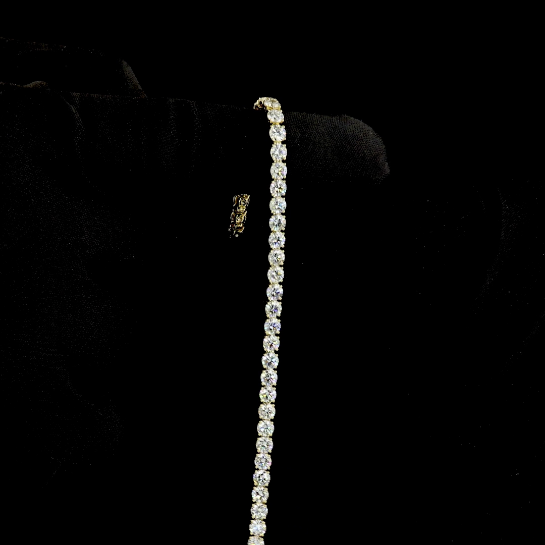 7.74 CTTW Round Lab Grown Diamond Tennis Bracelet 6.5" (E Color and VS Clarity)