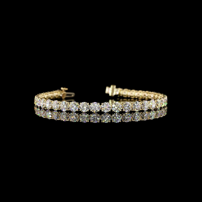 11.97 CTTW Round Lab Diamond Tennis Bracelet (E Color and VS Clarity)