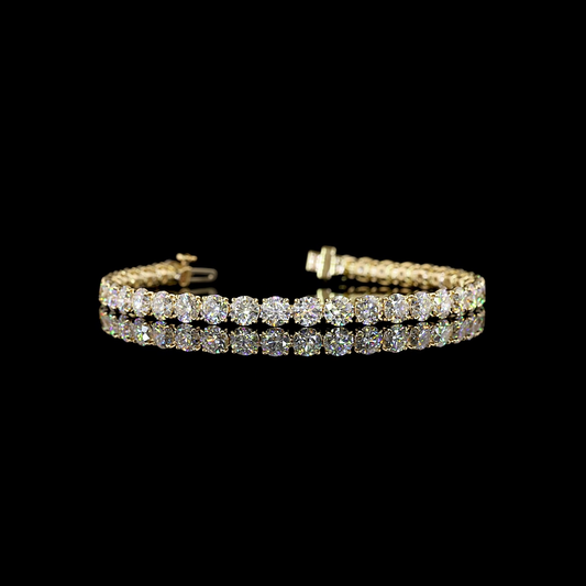 11.97 CTTW Round Lab Diamond Tennis Bracelet (E Color and VS Clarity)