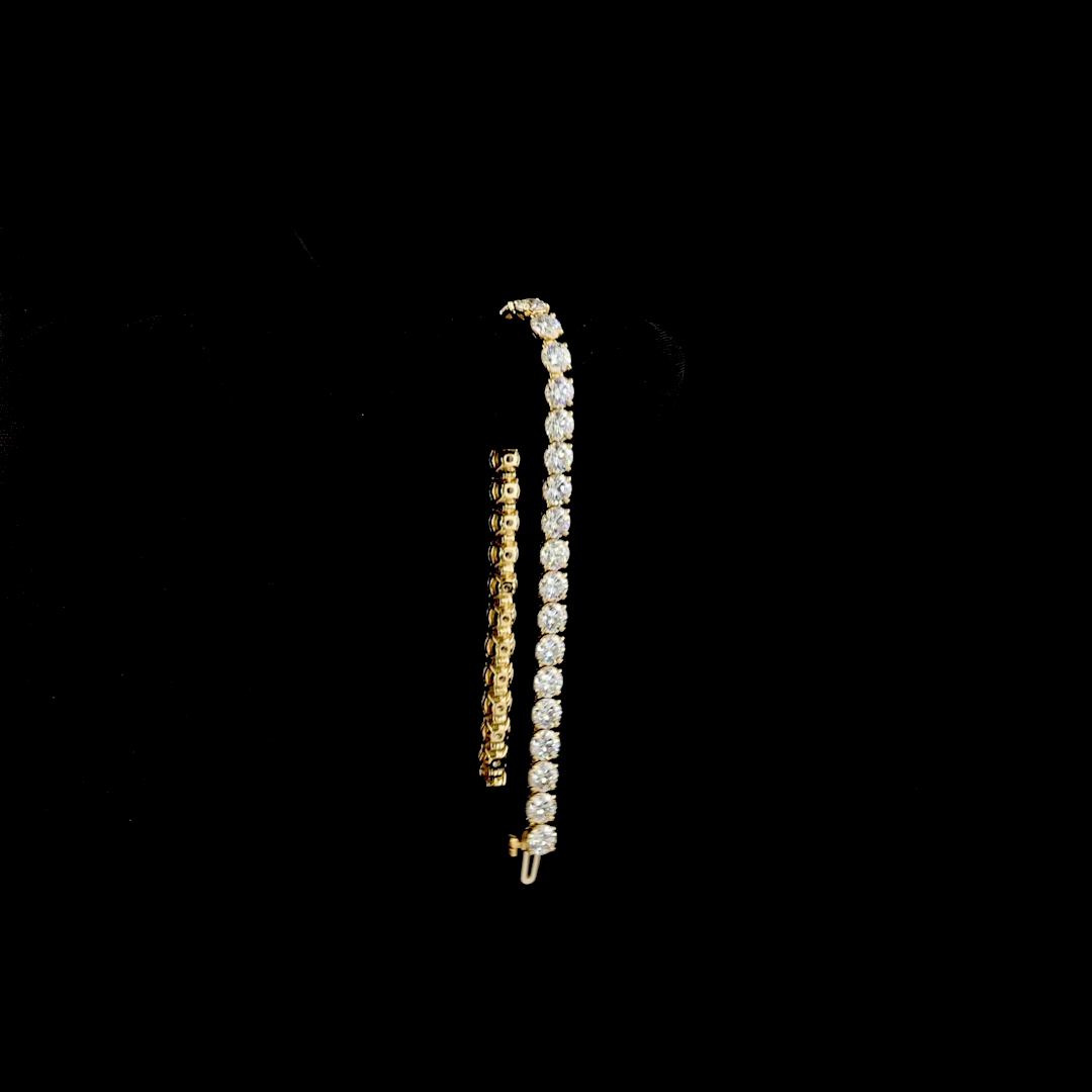 11.97 CTTW Round Lab Diamond Tennis Bracelet (E Color and VS Clarity)