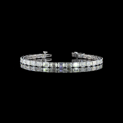 11.45 CTTW Emerald Lab Diamond Tennis Bracelet