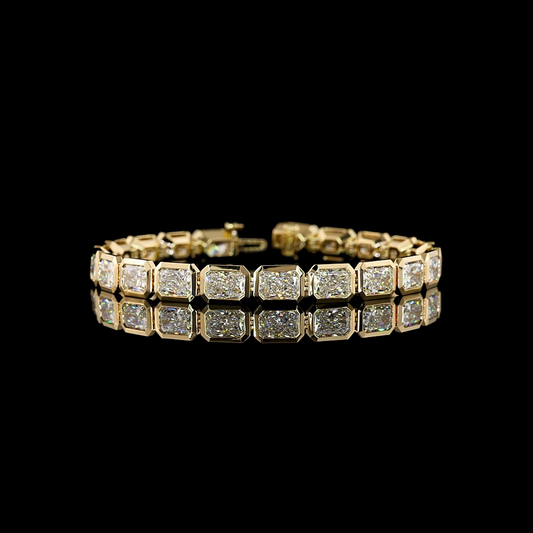19.98 CTTW Radiant Lab Diamond Tennis Bracelet (F Color and VS1 Clarity)