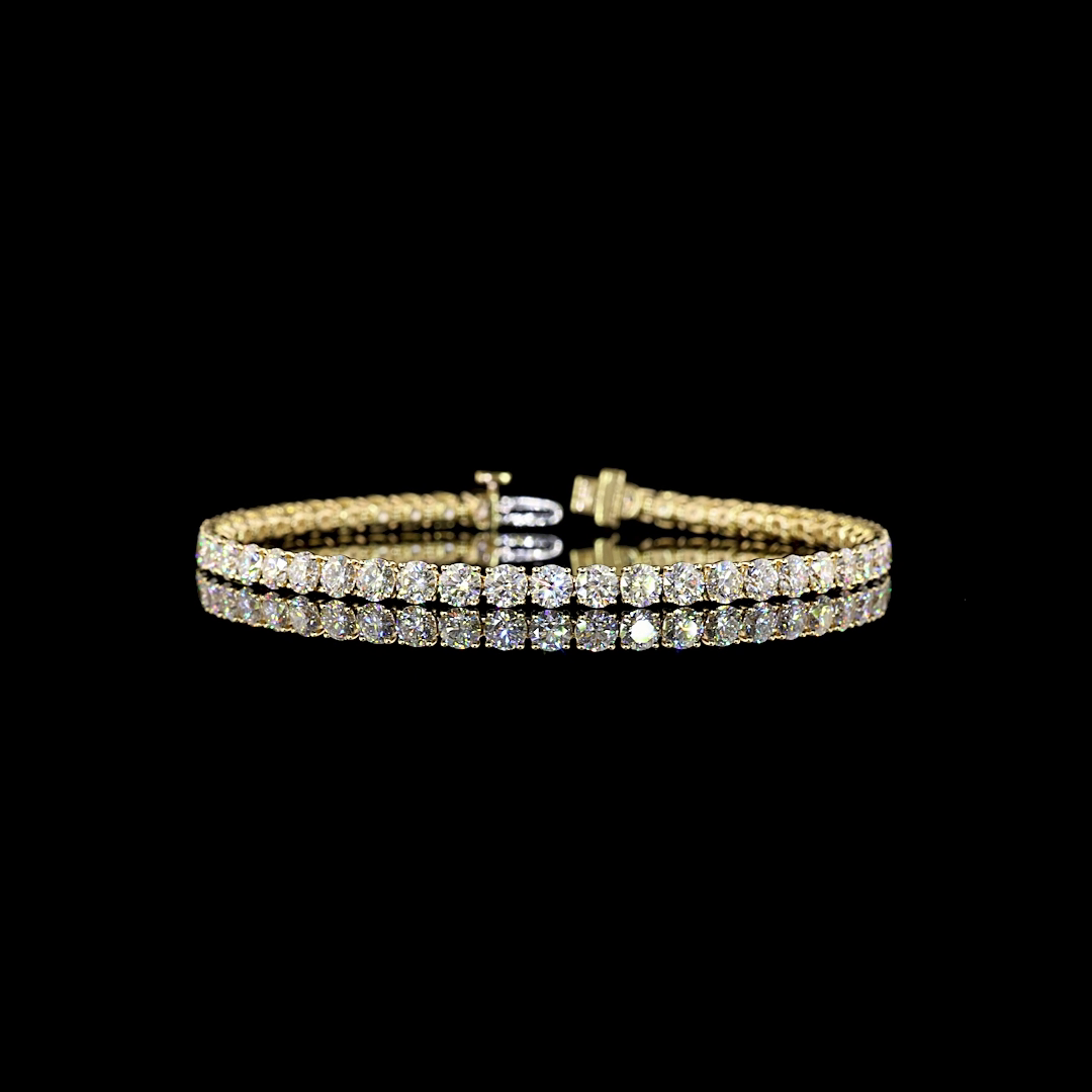 8.23 CTTW Round Lab Diamond Tennis Bracelet (E Color and VS Clarity)