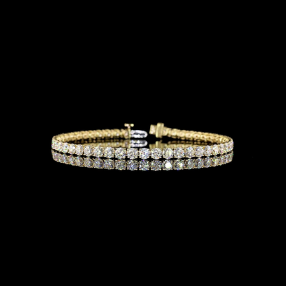 8.23 CTTW Round Lab Diamond Tennis Bracelet (E Color and VS Clarity)