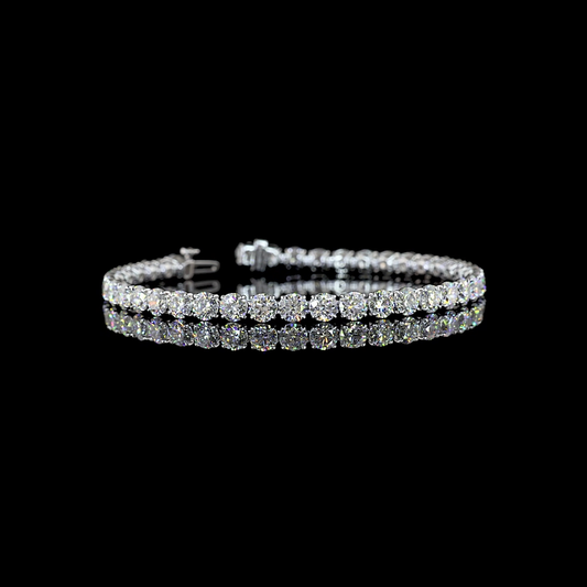 11.98 CTTW Round Lab Diamond Tennis Bracelet (E Color and VS Clarity)