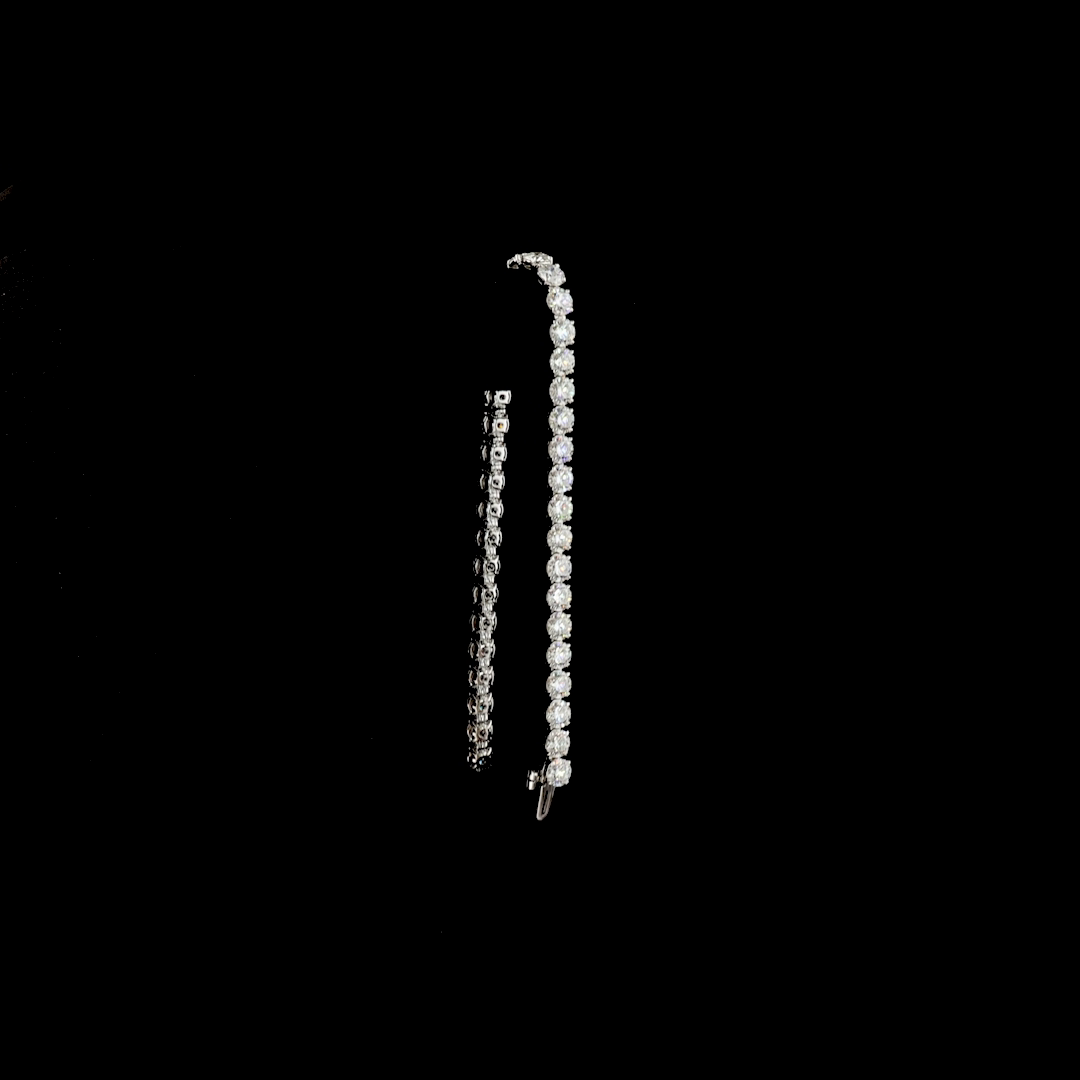 11.98 CTTW Round Lab Diamond Tennis Bracelet (E Color and VS Clarity)
