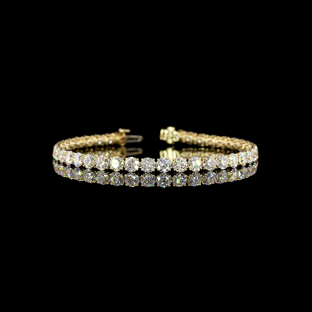 11.96 CTTW Round Lab Diamond Tennis Bracelet (E Color and VS Clarity)
