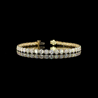 11.96 CTTW Round Lab Diamond Tennis Bracelet (E Color and VS Clarity)