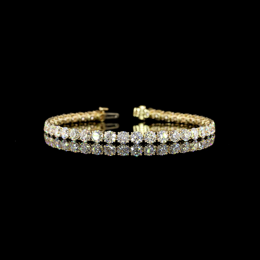 11.96 CTTW Round Lab Diamond Tennis Bracelet (E Color and VS Clarity)