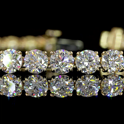 11.96 CTTW Round Lab Diamond Tennis Bracelet (E Color and VS Clarity)