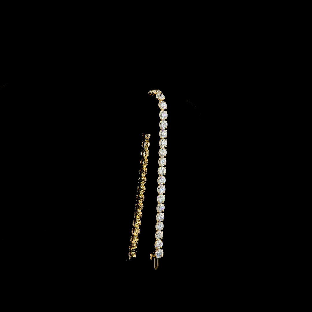 11.96 CTTW Round Lab Diamond Tennis Bracelet (E Color and VS Clarity)