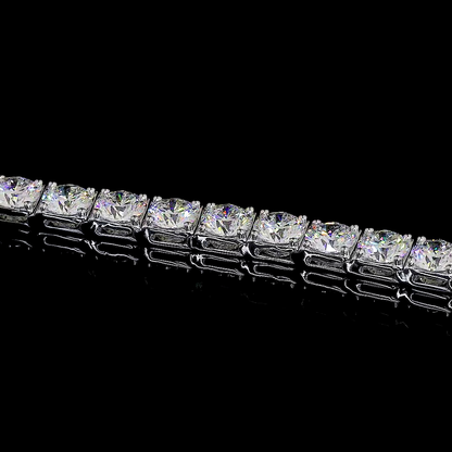 16.94 CTTW Round Lab Diamond Tennis Bracelet 6.75" 14k White Gold (F Color and VS2 Clarity)