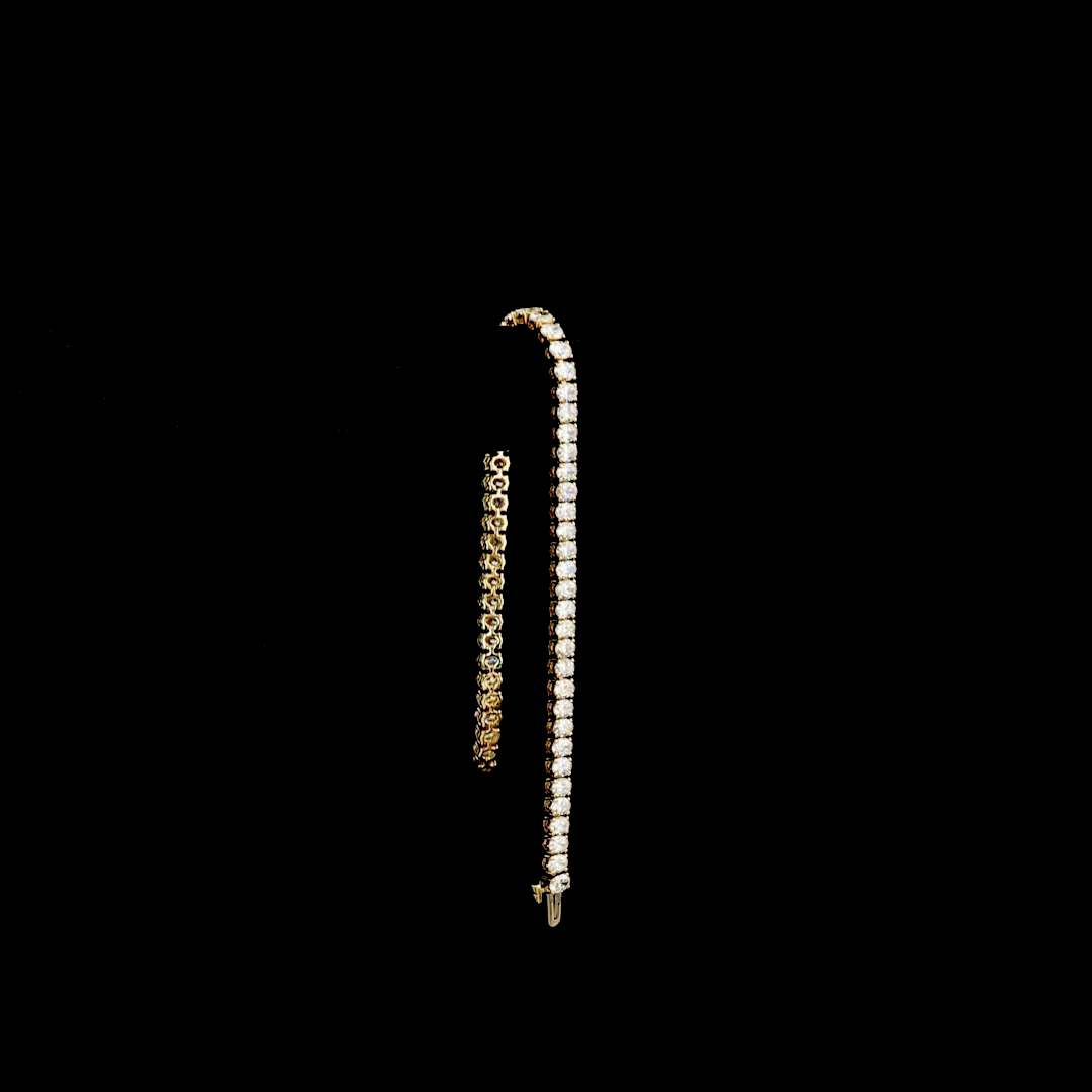 6.76 CTTW Oval Lab Diamond Tennis Bracelet (E Color and VS Clarity)