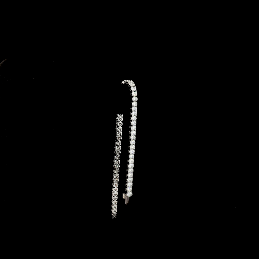 7.64 CTTW Oval Lab Diamond Tennis Bracelet (E Color and VS Clarity)