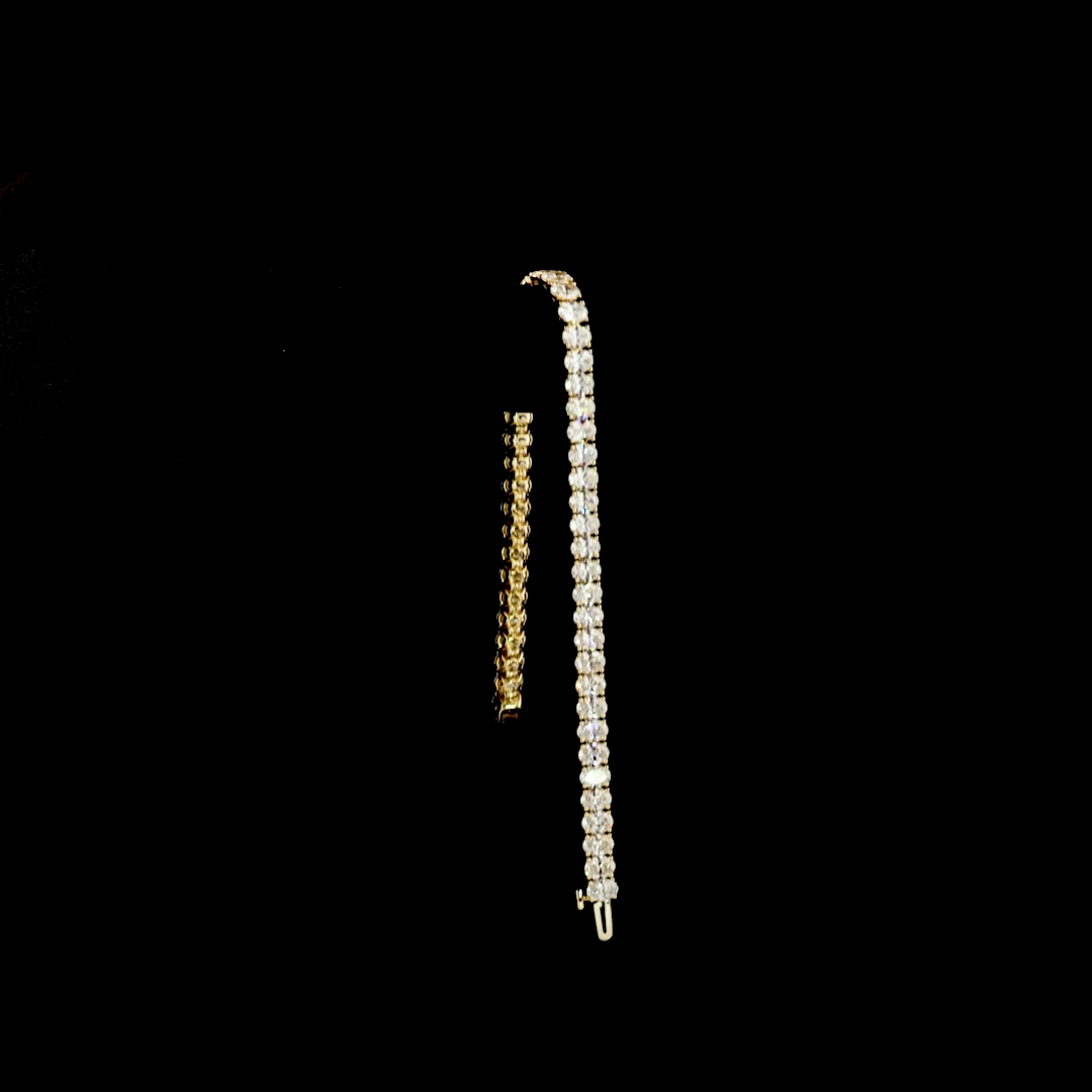10.92 CTTW Oval Lab Grown Diamond Tennis Bracelet 7" (E Color and VS1 Clarity)