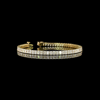 7.28 CTTW Radiant Lab Diamond Tennis Bracelet (E Color and VS Clarity)