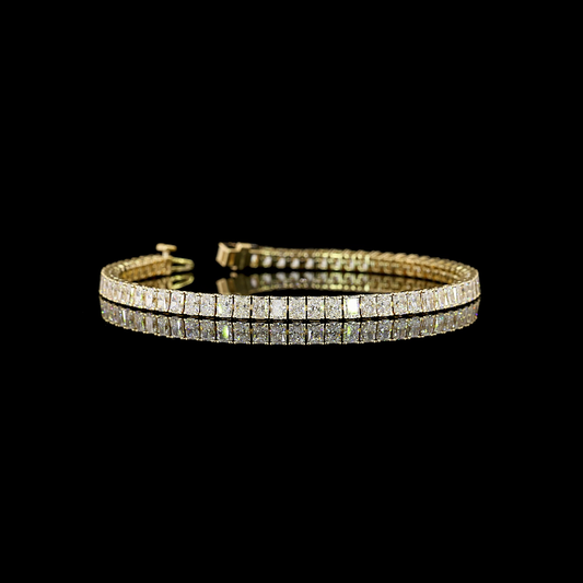 7.28 CTTW Radiant Lab Diamond Tennis Bracelet (E Color and VS Clarity)