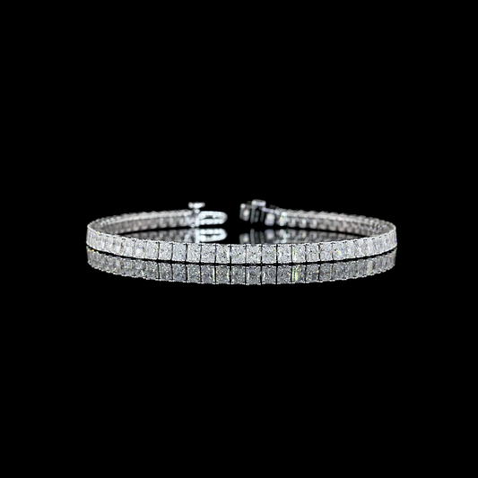 8.00 CTTW Radiant Lab Diamond Tennis Bracelet (E Color and VS Clarity)