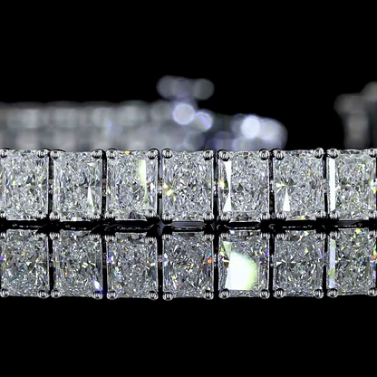 8.00 CTTW Radiant Lab Diamond Tennis Bracelet (E Color and VS Clarity)