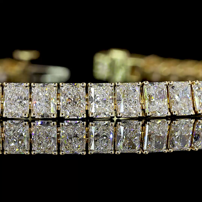 10.12 CTTW Radiant Lab Grown Diamond Tennis Bracelet 7" (E Color and VS Clarity)