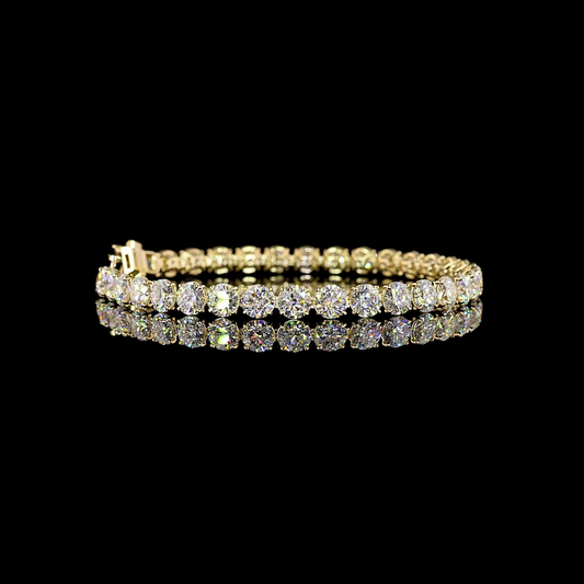 16.21 CTTW Round Lab Diamond Tennis Bracelet (E Color and VS Clarity)
